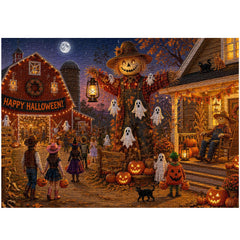 Halloween in Scarecrow Town Jigsaw Puzzle 1000 Pieces