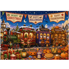 Seasonal Celebration Train Jigsaw Puzzle 1000 Piece
