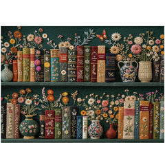 Puzzles de 1000 pièces Blooming Bookshelf