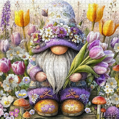 Floral Gnome Jigsaw Puzzle 1000 Pieces