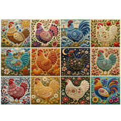 Colorful Fowls Jigsaw Puzzle 1000 Piece
