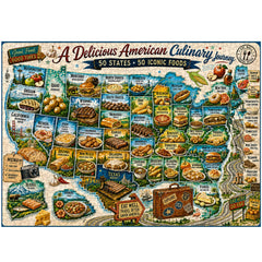 American Food Tour Jigsaw Puzzle 1000 Pieces