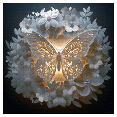 Puzzle de papillon parmi les fleurs 1000 pièces