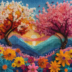 Diamond Paper Bloom Jigsaw Puzzle 1000 Pieces
