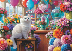 Cat Among Flowers Jigsaw Puzzle 1000 Pieces