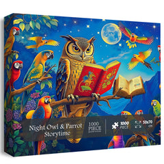 Night Owl & Parrot Storytime Jigsaw Puzzle 1000 Pieces