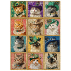 Puzzle en morceaux « Collection de Chats Vintage » 1000 pièces