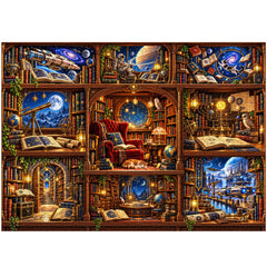 Interstellar Bookshelf Jigsaw Puzzle 1000 Pieces
