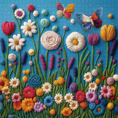 Puzzle de 1000 pièces Champ de Fleurs Bleues