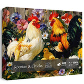 Rooster & Chicks Jigsaw Puzzle 1000 Pieces