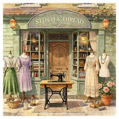 Vintage Stitch Shop Jigsaw Puzzle 1000 Piece
