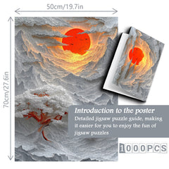 Sunset Paper Mountains Jigsaw Puzzle 1000 Pieces