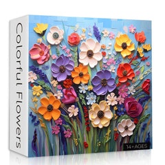 Buntes Blumenpuzzle 1000 Teile