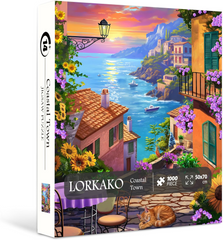 Puzzle en bois de 1000 pièces - Ville côtière