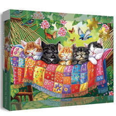 Puzzle de 1000 pièces "Les chats dorment au printemps"