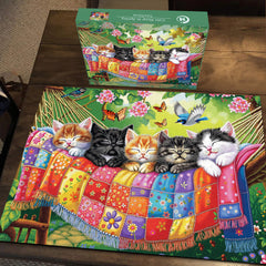 Puzzle de 1000 pièces "Les chats dorment au printemps"