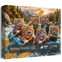 Rafting Kittens Jigsaw Puzzle 1000 Piece