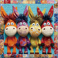 Quilted Donkeys Jigsaw Puzzle 1000 Pieces