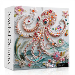 Puzzle en forme de pieuvre ornée de bijoux, 1000 pièces