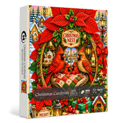 Christmas Cardinals Jigsaw Puzzle 1000 Pieces