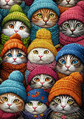 Puzzle fantastique de chat avec chapeau 1000 pièces