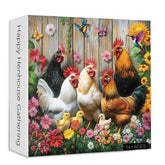 Happy Henhouse Gathering Jigsaw Puzzle 1000 Pieces