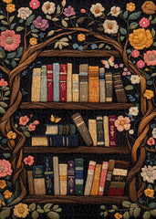 Books Among Vines Jigsaw Puzzle 1000 Pieces
