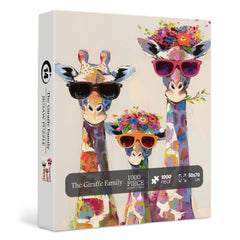Les puzzles de la famille girafe 1000 pièces