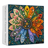 Puzzle circulaire à motif floral de saison, 1 000 pièces
