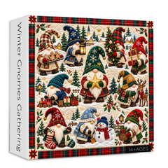 Winter Gnomes Gathering Jigsaw Puzzle 1000 Pieces