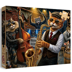 Street Jazz Cats Jigsaw Puzzle 1000 Pieces