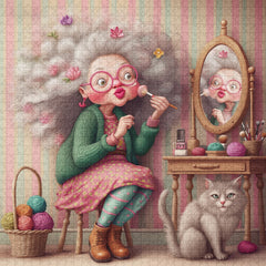 Puzzle de 1000 pièces Mamie fleurie