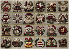 Vintage Christmas Tissu Puzzles Amusants 1000 Pièces