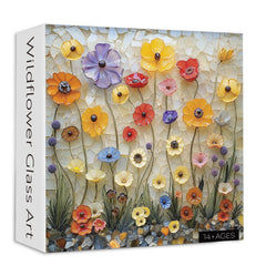 Wildflower Glass Art Jigsaw Puzzle 1000 Pieces