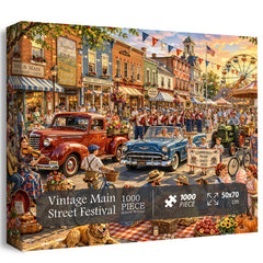 Vintage Main Street Festival Jigsaw Puzzle 1000 Piece