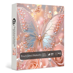 Peach Jewel Butterfly Jigsaw Puzzle 1000 Pieces