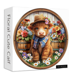 Floral Cute Calf Jigsaw Puzzle 1000 Pieces