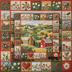 Quilted Countryside Jigsaw Puzzle 1000 Pieces