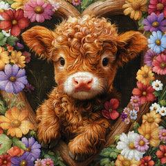 Puzzles en forme de veau en fleurs 1000 pièces