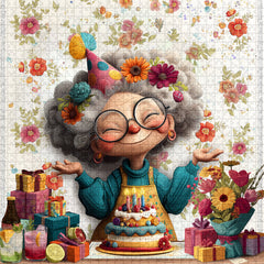 Flowery Birthday Star Jigsaw Puzzle 1000 Pieces