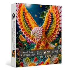 Fresh Fruit Sculpture Eagle Jigsaw Puzzle 1000 Pieces