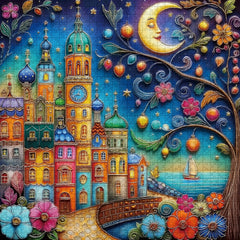 Fantasy Town Jigsaw Puzzle 1000 Pieces