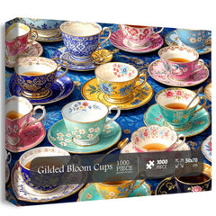 Gilded Bloom Cups Jigsaw Puzzle 1000 Piece