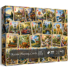 Scenic Playing Cards Jigsaw Puzzle 1000 Piece
