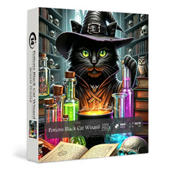 Potions Black Cat Wizard Jigsaw Puzzle 1000 Pieces