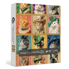 Puzzle en morceaux « Collection de Chats Vintage » 1000 pièces