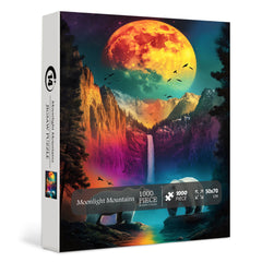 Puzzle de 1000 pièces Montagnes au clair de lune