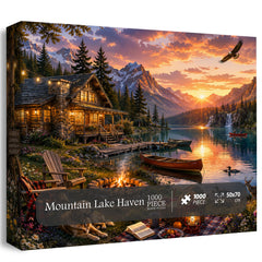 Mountain Lake Haven Jigsaw Puzzle 1000 Piece