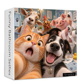 Funny Bathroom Selfies Jigsaw Puzzle 1000 Pieces