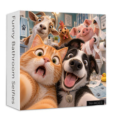 Funny Bathroom Selfies Jigsaw Puzzle 1000 Pieces